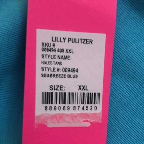 Lilly Pulitzer Halee Tank Top Seabeeeze Blue XXL New with tags - Picture 6 of 7